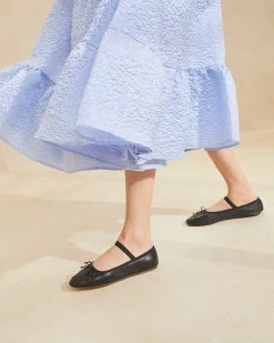 Loeffler Randall Leonie Black Leather Ballet Flat -Outlet Velin Studio Store LEONIE BLACK 024