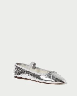 Loeffler Randall Leonie Silver Ballet Flat