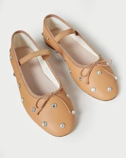 Loeffler Randall Leonie Caramel Crystal Ballet Flat 7 Loeffler Randall Leonie Caramel Crystal Ballet Flat -Outlet Velin Studio Store LEONIE GLCC CARCR 3