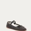 Loeffler Randall Leonie Black Leather Ballet Flat