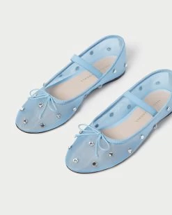 Loeffler Randall Leonie Blue/Clear Ballet Flat 7 Loeffler Randall Leonie Blue/Clear Ballet Flat -Outlet Velin Studio Store LEONIE MECR BLUCL 3