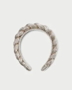 Loeffler Randall Lilac Champagne Braided Headband