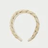 Loeffler Randall Lilac Gold Braided Headband