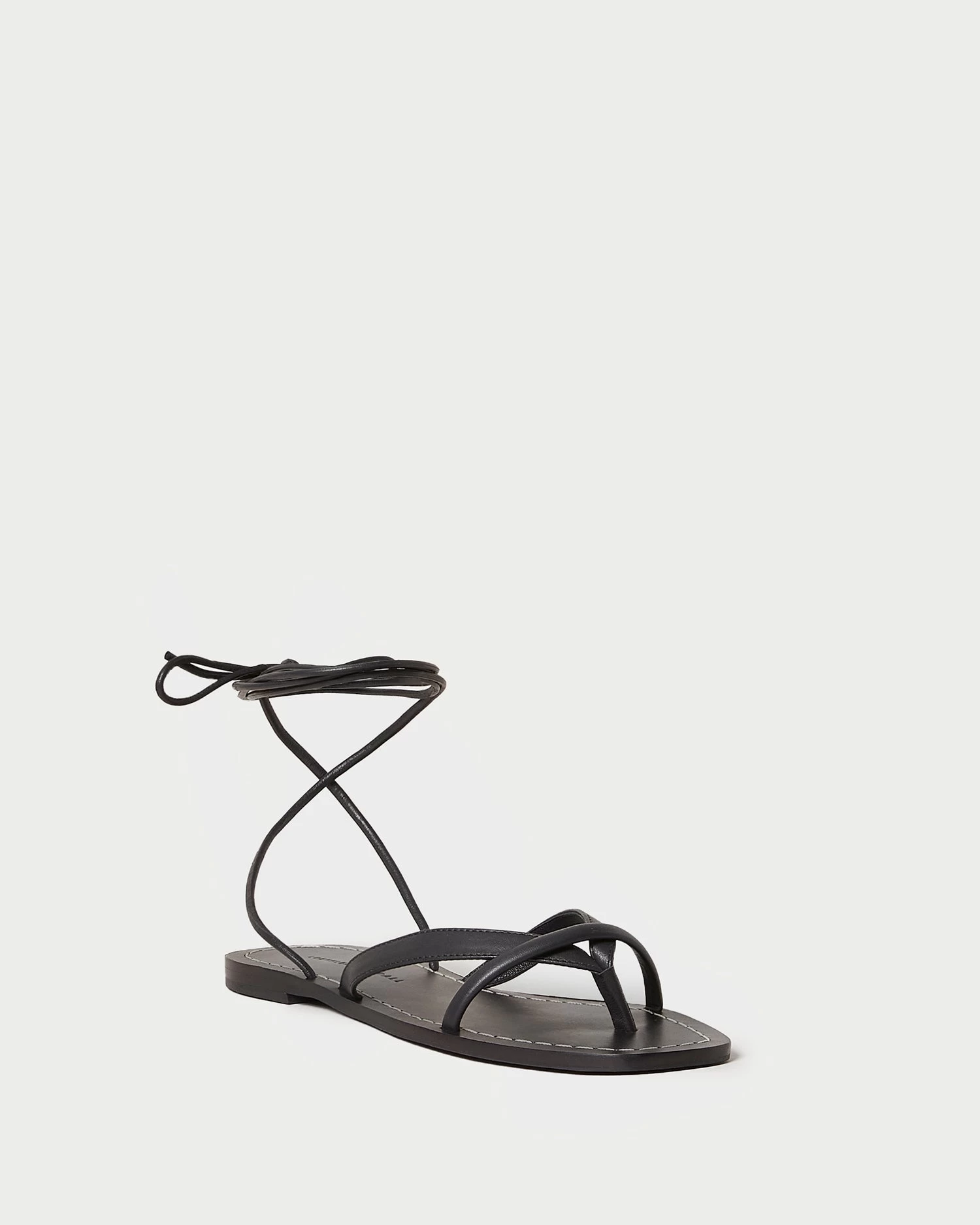 Loeffler Randall Lilla Black Thong Wrap Sandal 1 Loeffler Randall Lilla Black Thong Wrap Sandal