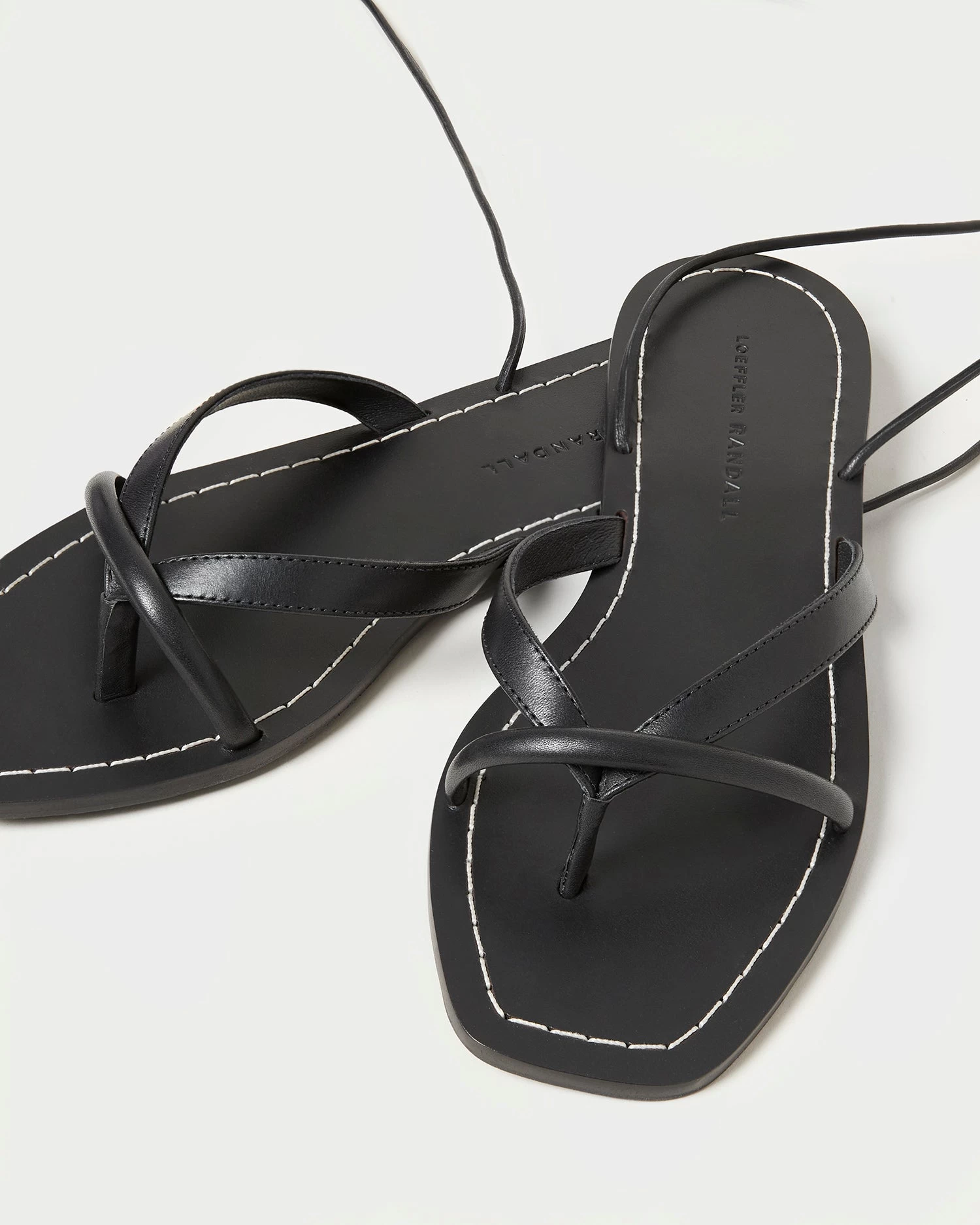 Loeffler Randall Lilla Black Thong Wrap Sandal 3 Loeffler Randall Lilla Black Thong Wrap Sandal - Image 3