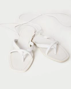 Loeffler Randall Lilla White Thong Wrap Sandal -Outlet Velin Studio Store LILLA VA DESWH 4