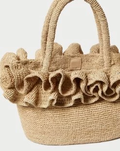 Loeffler Randall Lori Natural Raffia Ruffle Tote -Outlet Velin Studio Store LORI RL NATRL 3
