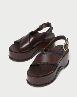 Loeffler Randall Mae Espresso/Black Platform Sandal -Outlet Velin Studio Store MAE RL ESPBL 4