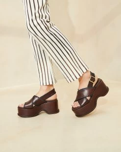 Loeffler Randall Mae Espresso/Black Platform Sandal -Outlet Velin Studio Store MAE RL ESPNA 021copy