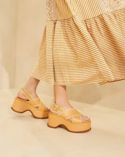 Loeffler Randall Mae Honey/Natural Platform Sandal -Outlet Velin Studio Store MAE RL HONAT 059copy