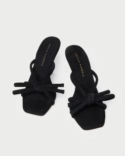 Loeffler Randall Margi Black Suede Bow Heel -Outlet Velin Studio Store MAGRI KS BLACK 3 1