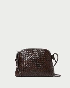 Loeffler Randall Mallory Chocolate Woven Crossbody