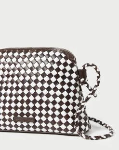Loeffler Randall Mallory Chocolate/White Woven Crossbody -Outlet Velin Studio Store MALLORY SWL CHWHI 3