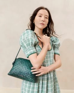 Loeffler Randall Mallory Forest Woven Crossbody 9 Loeffler Randall Mallory Forest Woven Crossbody -Outlet Velin Studio Store MALLORY SWL FORST 020copy