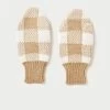 Loeffler Randall Marcel Camel/Cream Knit Mittens