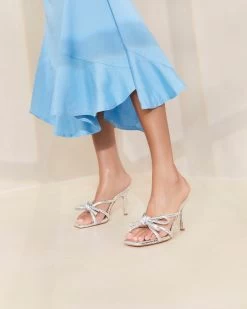 Loeffler Randall Margi Silver Bow Heel -Outlet Velin Studio Store MARGI EMSK SILVR 022copy