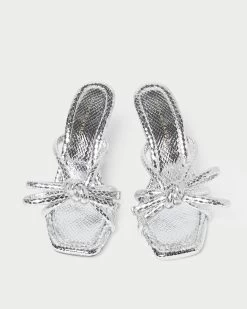 Loeffler Randall Margi Silver Bow Heel -Outlet Velin Studio Store MARGI EMSK SILVR 4