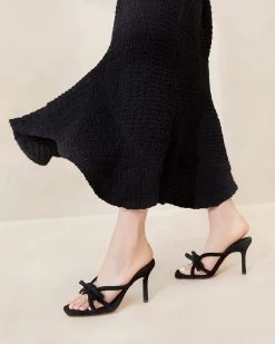 Loeffler Randall Margi Black Suede Bow Heel -Outlet Velin Studio Store MARGI KS BLACK 029copy 1