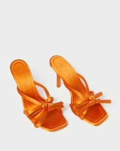 Loeffler Randall Margi Marigold Bow Heel -Outlet Velin Studio Store MARGI SATN MARGD 3 1