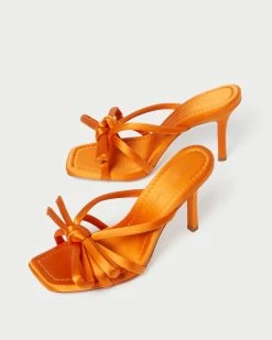 Loeffler Randall Margi Marigold Bow Heel -Outlet Velin Studio Store MARGI SATN MARGD 4 1