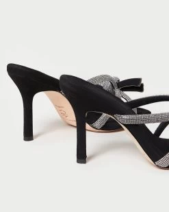 Loeffler Randall Margi Black/Rhinestone Suede Bow Heel -Outlet Velin Studio Store MARGI SKR BLACK 4