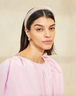 Loeffler Randall Marina Champagne Puffy Headband -Outlet Velin Studio Store MARINA PLA CHAMP 002copy