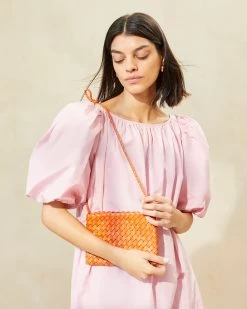 Loeffler Randall Marison Tangerine Woven Crossbody -Outlet Velin Studio Store MARISON WL TANG 026copy
