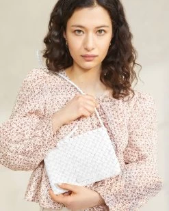 Loeffler Randall Marison White Woven Crossbody -Outlet Velin Studio Store MARISON WL WHITE 2892copy