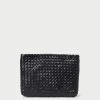 Loeffler Randall Marissa Black Flat Woven Clutch