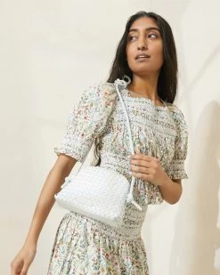 Loeffler Randall Marybeth White Mini Woven Crossbody -Outlet Velin Studio Store MARYBETH SWL WHITE 1014