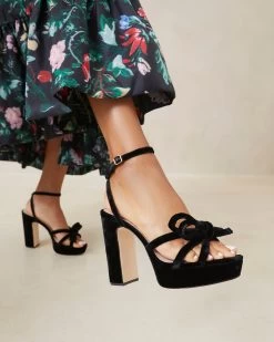 Loeffler Randall Melany Black Platform Bow Heel -Outlet Velin Studio Store MELANY VL BLACK 5 1