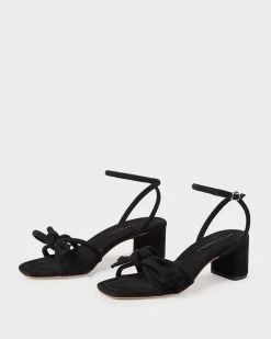 Loeffler Randall Mikel Black Bow Mid-Heel Sandal 8 Loeffler Randall Mikel Black Bow Mid-Heel Sandal -Outlet Velin Studio Store MIKEL KS BLACK 4 1