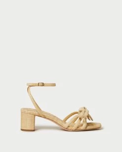 Loeffler Randall Mikel Natural Bow Mid-Heel Sandal -Outlet Velin Studio Store MIKEL R NATRL 2copy 1