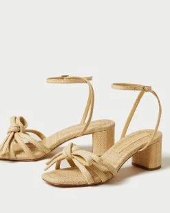 Loeffler Randall Mikel Natural Bow Mid-Heel Sandal -Outlet Velin Studio Store MIKEL R NATRL 3copy