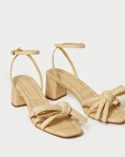 Loeffler Randall Mikel Natural Bow Mid-Heel Sandal -Outlet Velin Studio Store MIKEL R NATRL 4copy