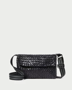 Loeffler Randall Miller Black/Green Woven Shoulder Bag