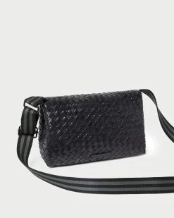 Loeffler Randall Miller Black/Green Woven Shoulder Bag -Outlet Velin Studio Store MILLER WL BLBGR 3