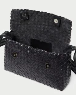 Loeffler Randall Miller Black/Green Woven Shoulder Bag -Outlet Velin Studio Store MILLER WL BLBGR 4