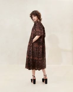 Loeffler Randall Mimi Black/Brown Oversized Dress 5 Loeffler Randall Mimi Black/Brown Oversized Dress -Outlet Velin Studio Store MIMI LACE BRDB 045copy
