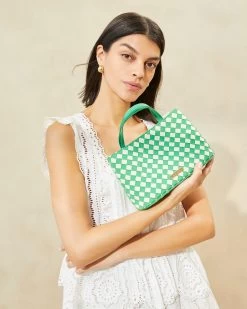 Loeffler Randall Minnow Green/Cream Mini Tote 9 Loeffler Randall Minnow Green/Cream Mini Tote -Outlet Velin Studio Store MINNOW WR GRCRE 031copy