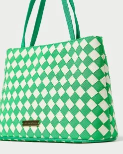 Loeffler Randall Minnow Green/Cream Mini Tote 7 Loeffler Randall Minnow Green/Cream Mini Tote -Outlet Velin Studio Store MINNOW WR GRCRE 3