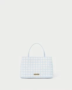 Loeffler Randall Minnow Blue/Cream Mini Tote