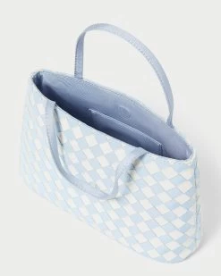 Loeffler Randall Minnow Blue/Cream Mini Tote -Outlet Velin Studio Store MINNOW WR LTBCR 3