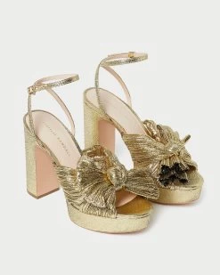 Loeffler Randall Natalia Oro Platform Bow Heel -Outlet Velin Studio Store NATALIA PLA ORO 3