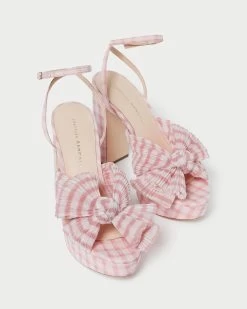 Loeffler Randall Natalia Pink Gingham Bow Heel 7 Loeffler Randall Natalia Pink Gingham Bow Heel -Outlet Velin Studio Store NATALIA PLFA PKGI 3