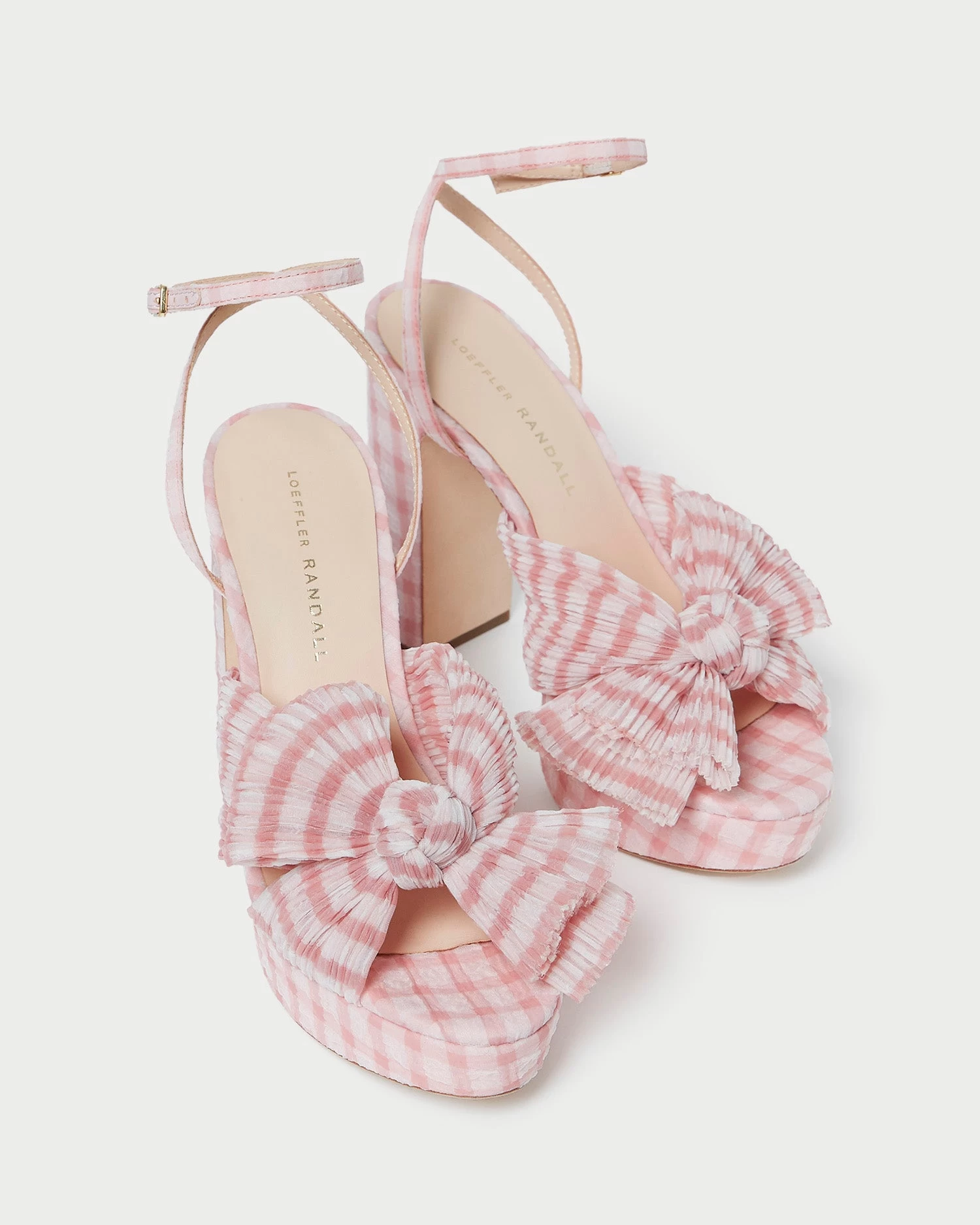 Loeffler Randall Natalia Pink Gingham Bow Heel 3 Loeffler Randall Natalia Pink Gingham Bow Heel - Image 3