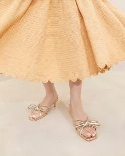 Loeffler Randall Neely Champagne Bow Kitten-Heel Sandal -Outlet Velin Studio Store NEELY N CHMPN 019copy 1