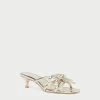 Loeffler Randall Neely Champagne Bow Kitten-Heel Sandal