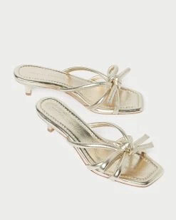 Loeffler Randall Neely Champagne Bow Kitten-Heel Sandal -Outlet Velin Studio Store NELLY N CHMPN 4 1