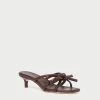 Loeffler Randall Neely Chocolate Bow Kitten-Heel Sandal